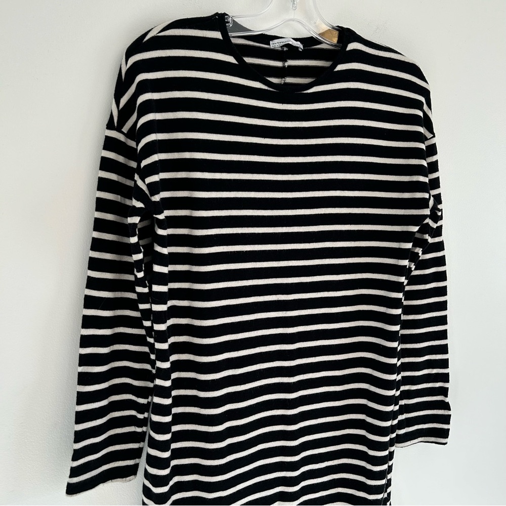 Zara Sweater Dress Striped Long Sleeves Black and White Size Small - Picture 6 of 15